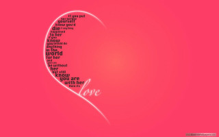 Pink background heart shaped word - a word free wallpaper
