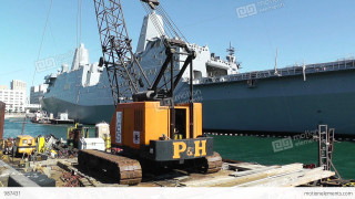 Crane dock large ship water - a crane free wallpaper