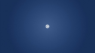 Blue background white circle center - the bottom of the screen free wallpaper
