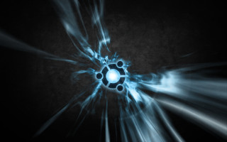 Black blue abstract circle lightblue - blue center free wallpaper