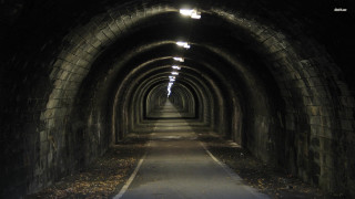 Tunnel long road light end - a long road free wallpaper