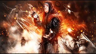 Red jacket gun fire destruction - a red jacket free wallpaper