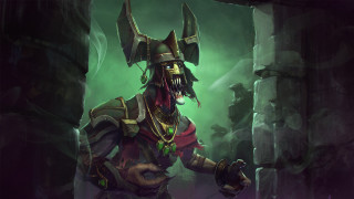 Man costume helmet horns beard - spooky free wallpaper