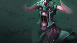 Demonic demon horns green light - a demonic looking demon free wallpaper