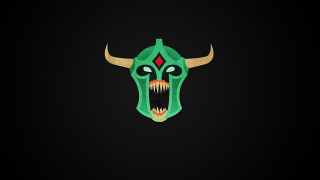 Green mask large teeth red - large tooth free wallpaper