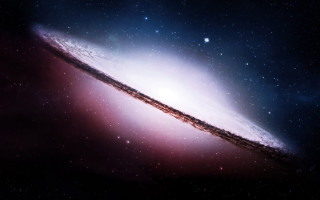 Giant sky object bright light - galaxy free wallpaper