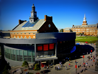 Large building clock tower roof - academic free wallpaper for desktop