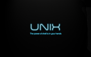 Dark background unix neon blue - purism free wallpaper for desktop