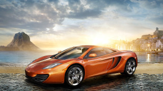 Car cobblestone ocean city mountain - a mountain in the distance free wallpaper