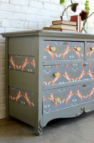 Painted dresser book vase flowers - detail free wallpaper for mobile