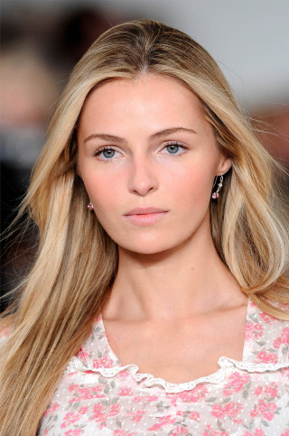 Blonde blue eyed model pink - beautiful bone structure free wallpaper for mobile