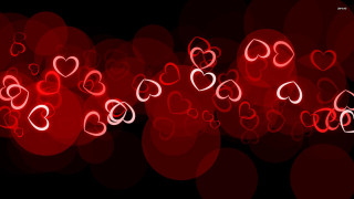 Red background hearts black background 2 - the middle free wallpaper