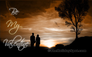 Couple tree sunset be my - romantic free wallpaper