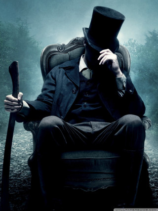 Man top hat suit chair - free halloween wallpaper for mobile