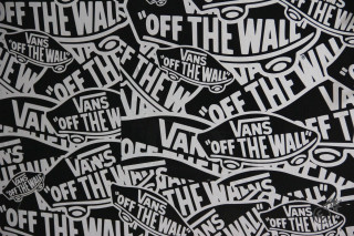 Black white wall stickers vans - sticker free wallpaper