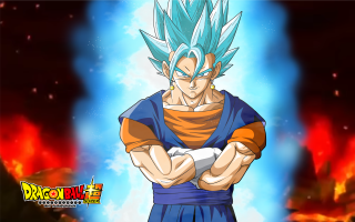 Blue haired vegeta fire background - a fire free wallpaper for desktop