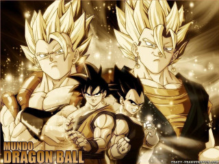 Dragon ball characters sky stars - a group of dragon ball characters free wallpaper