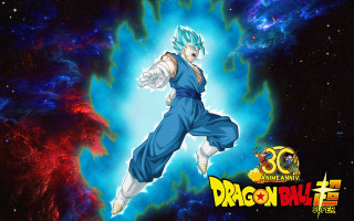Dragon ball character flying blue - akira toriyama free wallpaper
