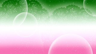 Pink green bubbles stars sky - chiho aoshima free wallpaper