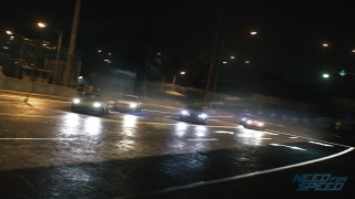 Cars wet road night headlights - a wet road free wallpaper