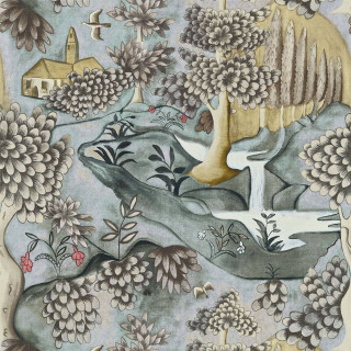 Bird flying forest flowers trees - flower and trees free wallpaper for tablet