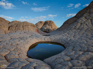 Small pool rocky landscape sky - a rocky landscape free wallpaper