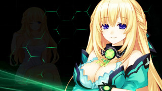 Woman green dress green light - darkness free wallpaper