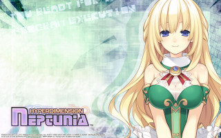 Anime character long blonde hair 3 - a green outfit free wallpaper