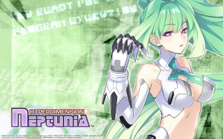 Cartoon greenhair whitebody futuristic gloves - a sci free wallpaper