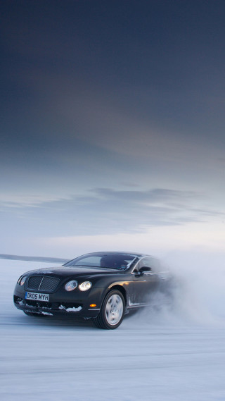 Black car snow field sky - luxury free wallpaper for mobile