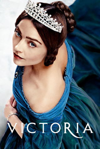 Woman blue dress tiara shoulder - a tiara free wallpaper
