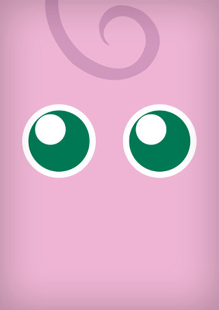 Pink square green eyes spiral - the eye free wallpaper