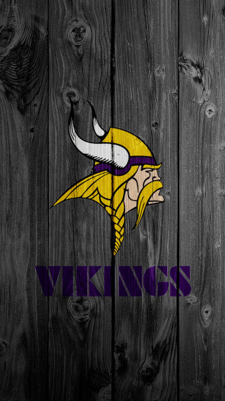 Minnesota vikings logo wooden fence - free neon wallpaper