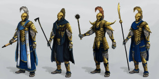 Men armor spears sword group - three man free wallpaper for desktop