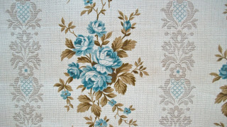 Blue brown flowered fabric white - fabric free wallpaper