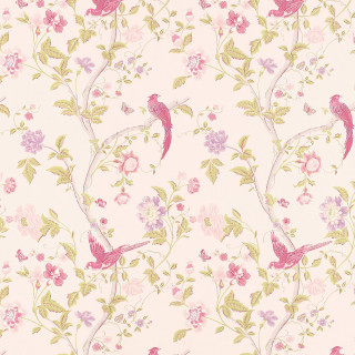 Pink green floral wallpaper birds - floral wallpaper free wallpaper