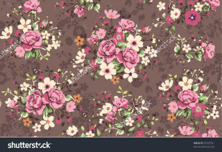 Floral pattern pink flowers brown - a floral pattern free wallpaper