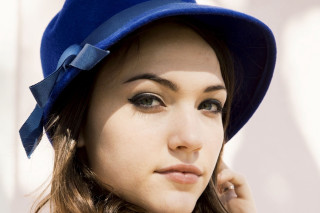 Camille bouvagne blue outfit portrait - camille bouvagne free wallpaper