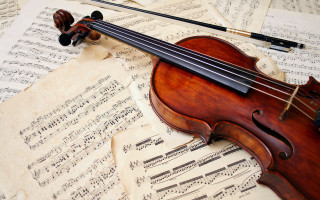 Violin sheet music background music - composition free wallpaper for desktop