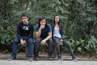 Three people bench park trees - three person free wallpaper