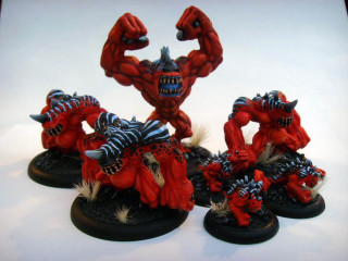 Toy figures red black mecha - a white surface free wallpaper