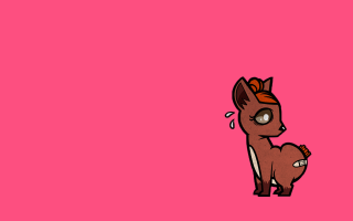Little deer sad cartoon face - sad free wallpaper