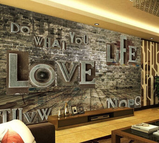 Living room brick wall love - high free wallpaper for tablet