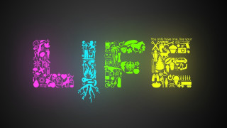 Colorful art black background yellow - expressive free wallpaper