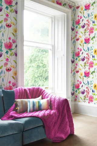 Couch blanket window flowered wallpaper - a blanket free wallpaper for mobile