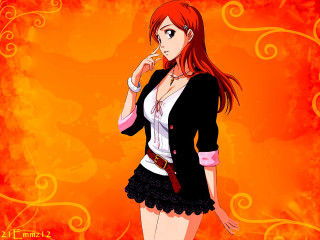 Woman short skirt jacket tie - anime style free wallpaper