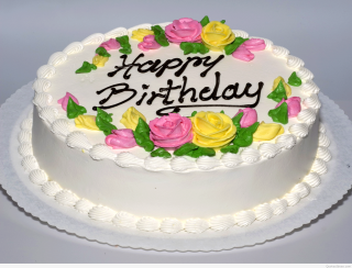 Birthday cake roses happy message - a happy birthday message free wallpaper