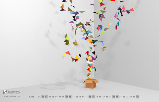 Colorful paper bird 3d render - 3 d free wallpaper for desktop