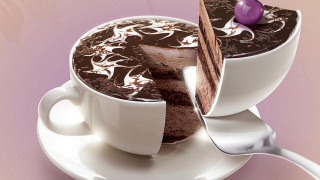 Cake plate coffee spoon dessert - cafer bater free wallpaper