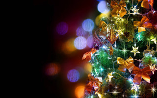 Christmas tree lights decorations star - a christmas tree free wallpaper